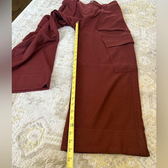 Vince Raver Wool Flannel Maroon Pants - Picture 13 of 14